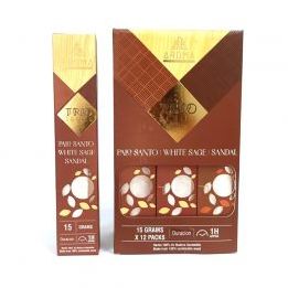 Incienso AROMA TRÍO Palo Santo, Salvia y Sándalo